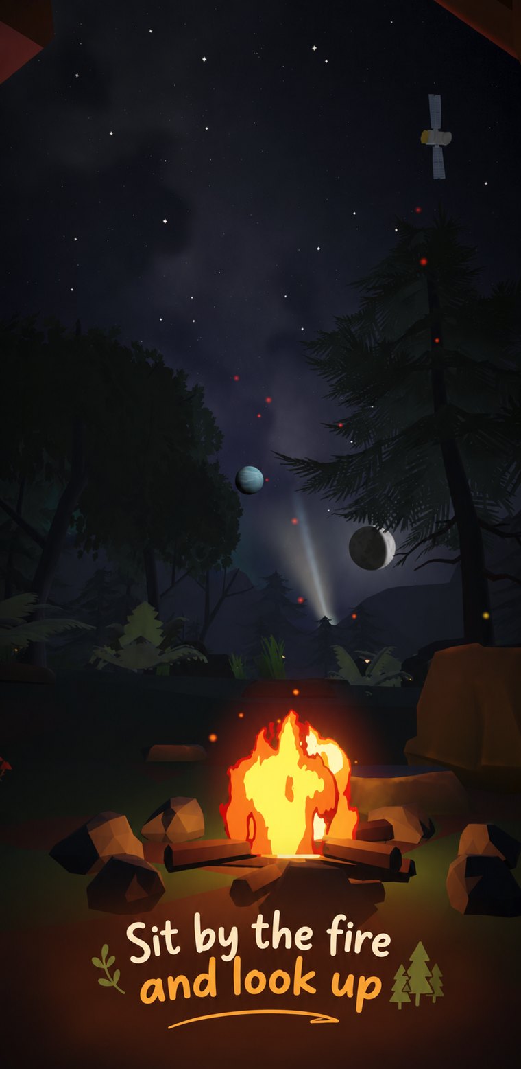 Cozy Tent: Sit by the fire and look up