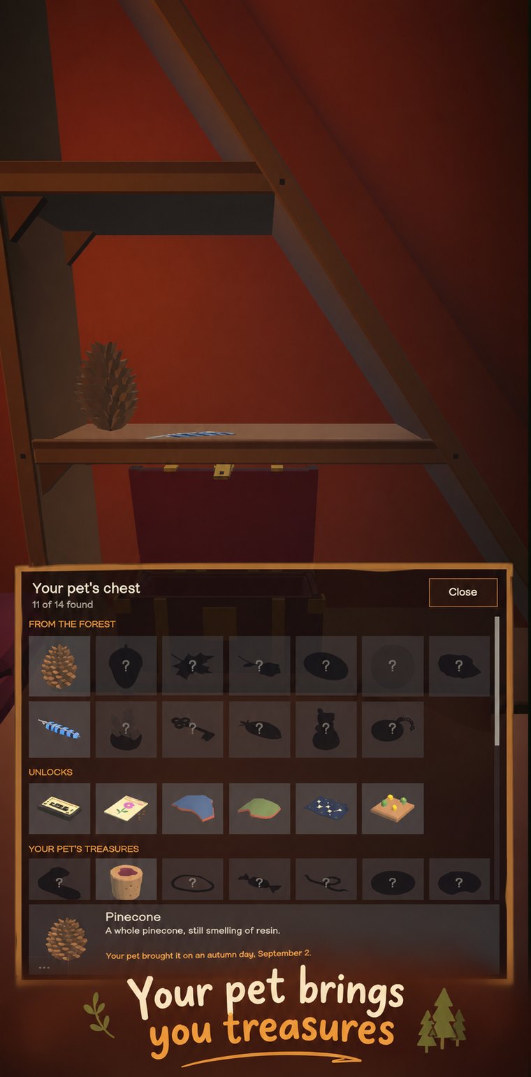 Cozy Tent: Your pet brings you treasures